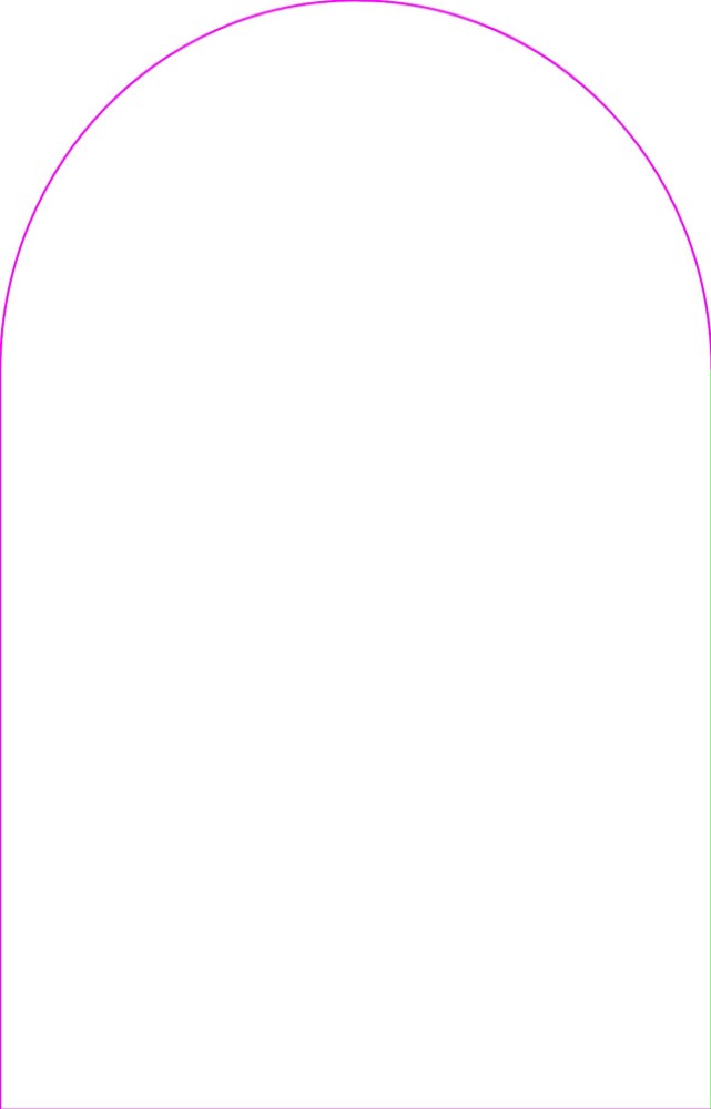 Dubbel 10x15 boogvorm