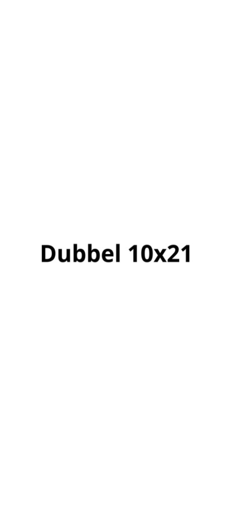 dubbel 10x21