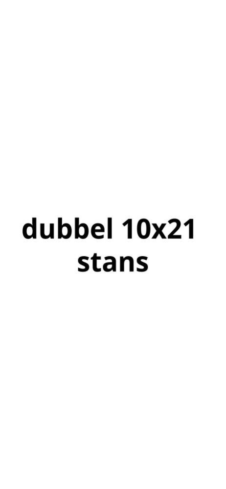 Dubbel 10x21 stans
