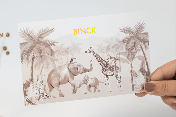 inspiratie-geboortekaartje-dieren-inspiratie-koperfolie